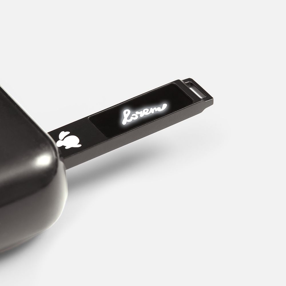 Флешка с подсветкой логотипа markBright Black