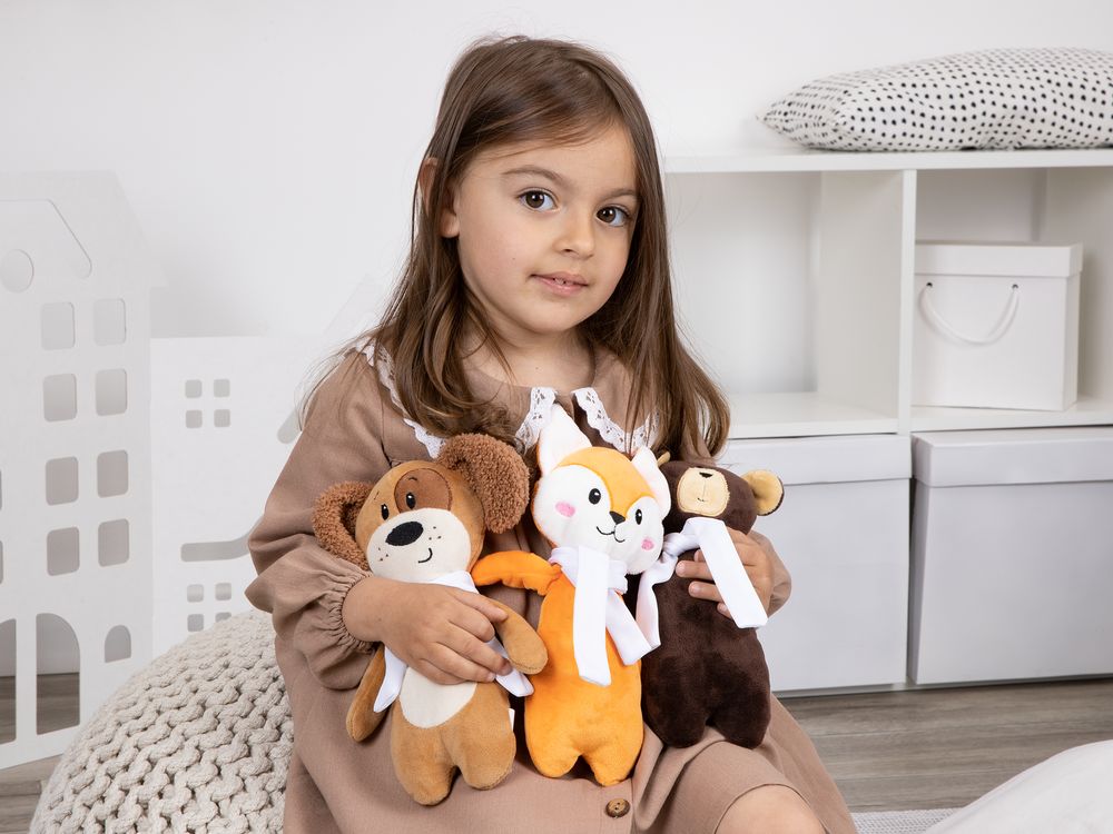 Мягкая игрушка Beastie Toys, мишка с шарфом