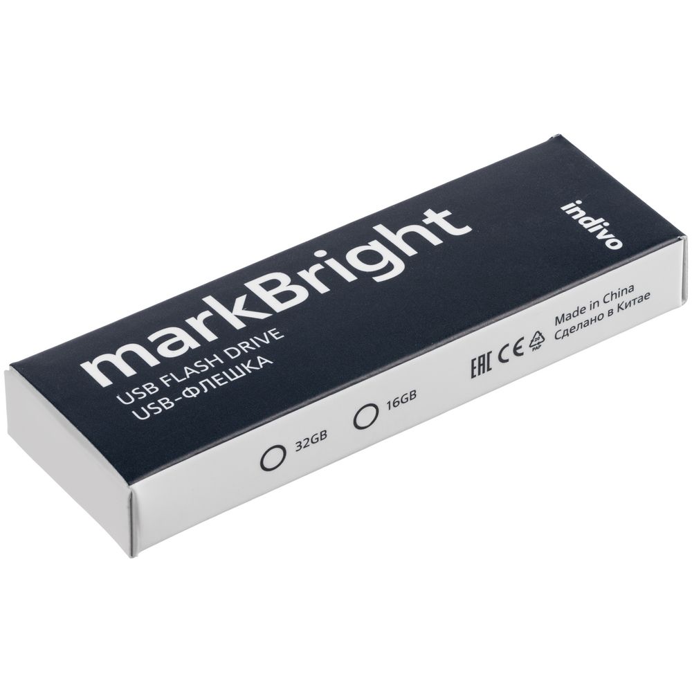 Флешка с подсветкой логотипа markBright