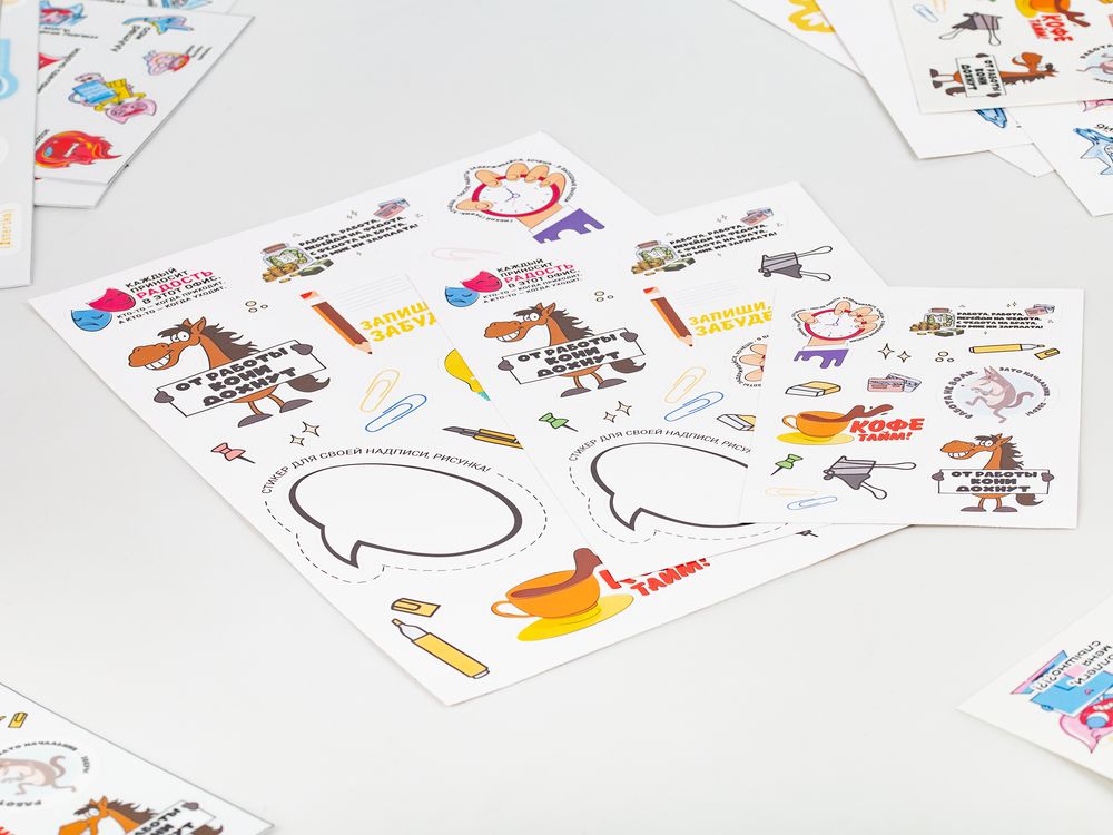Наклейки ПВХ Sticker Pack на заказ